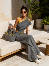 Nancy | Linen Asymmetrical Co-Ord Set