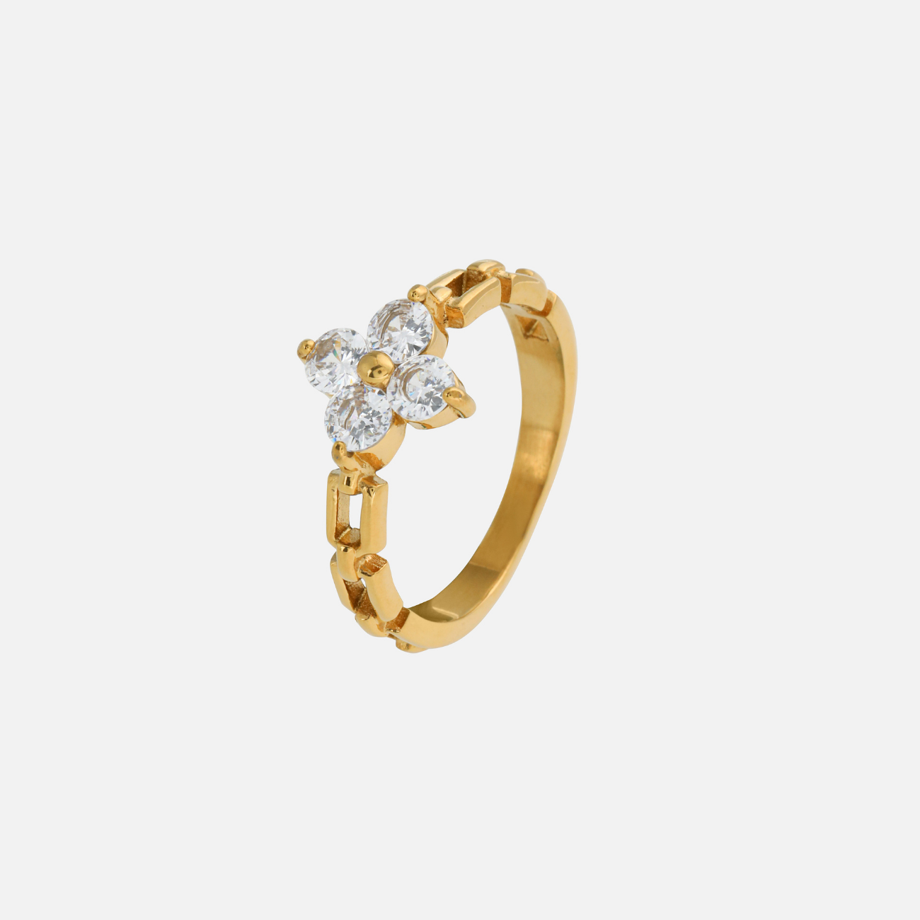 Jacquelyn | Floral Crystal Ring