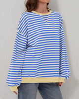 Camille | Striped Oversized Cozy Sweatshirt