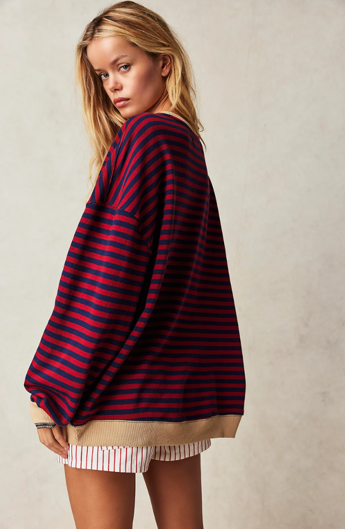 Callie | Striped Oversized Cozy Sweater
