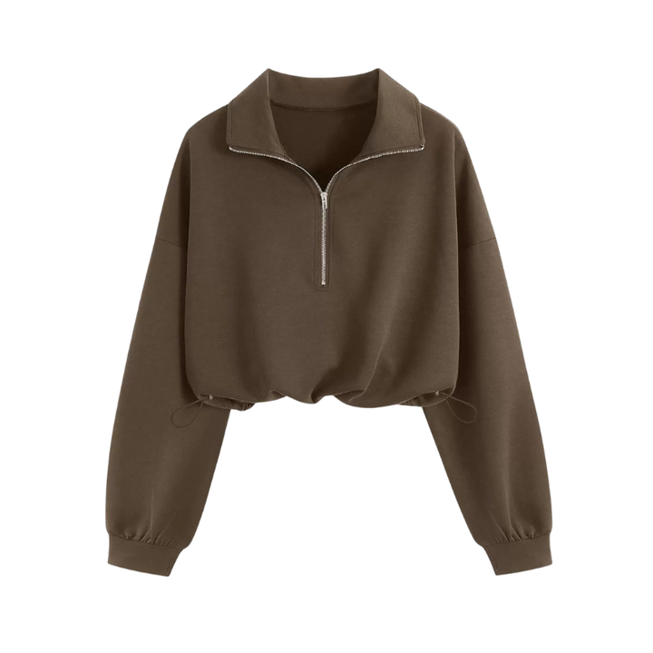 Camille | Cropped Half-Zip Pullover