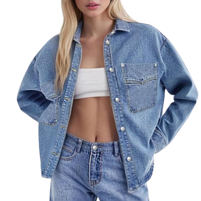 Elara | Vintage Loose Denim Jacket