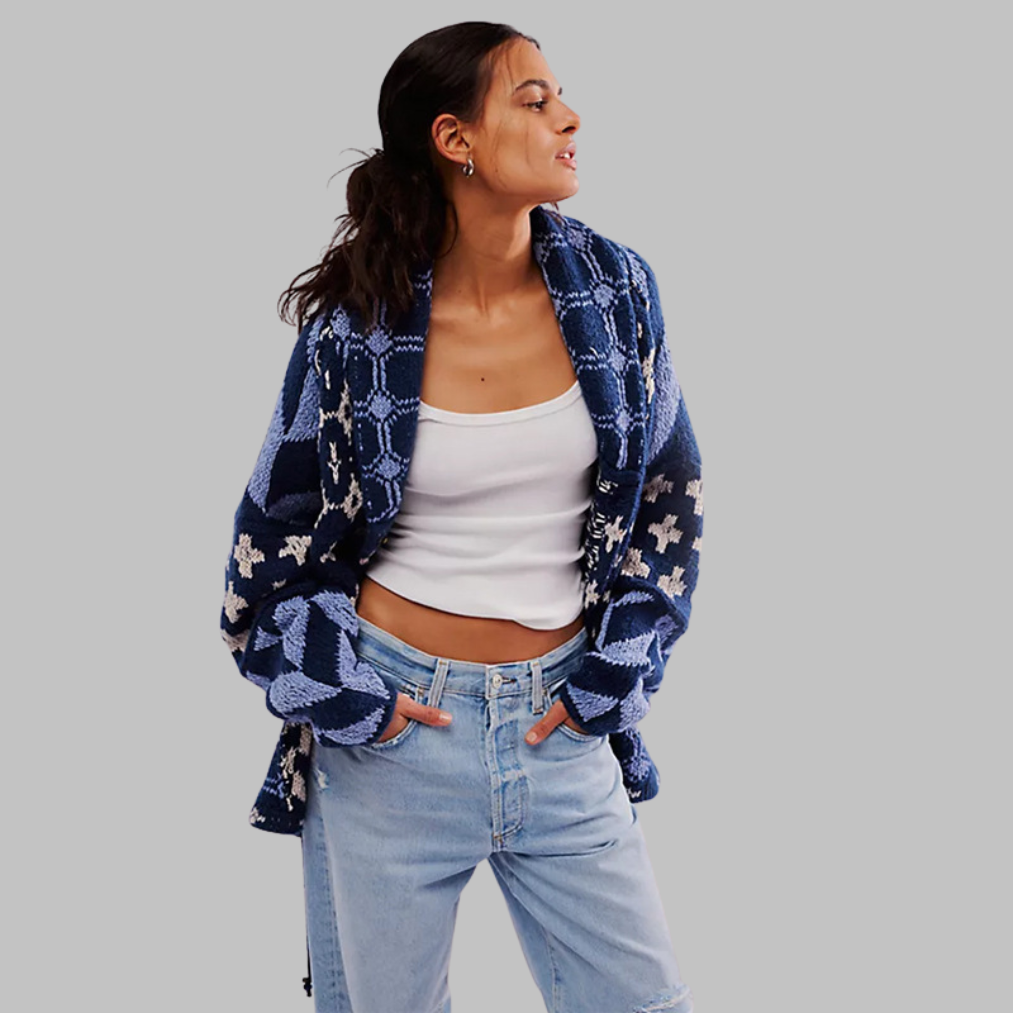 Céleste | Vintage Button-Down Oversized Cardigan