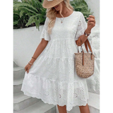 Solène | Boho Round Neck Summer Dress