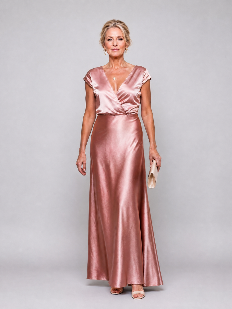 Pansy | Cap Sleeve Wrap Maxi Dress