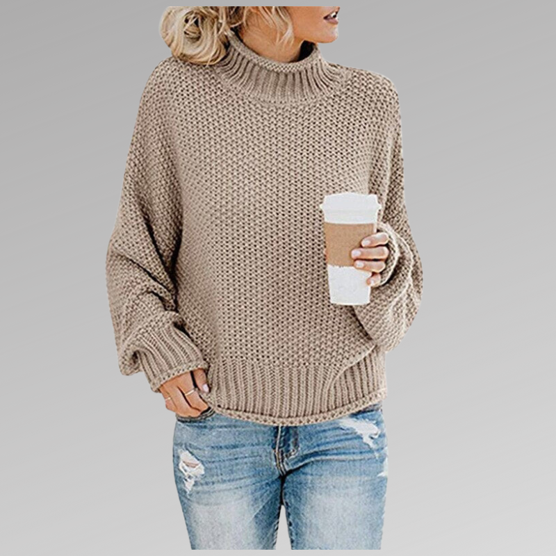 Sage | Oversized Chunky Turtleneck Sweater