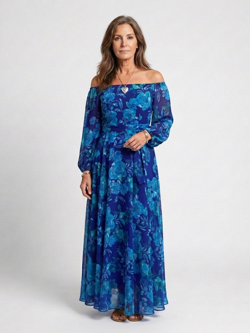 Yardley | Off-Shoulder Floral Maxi Dress