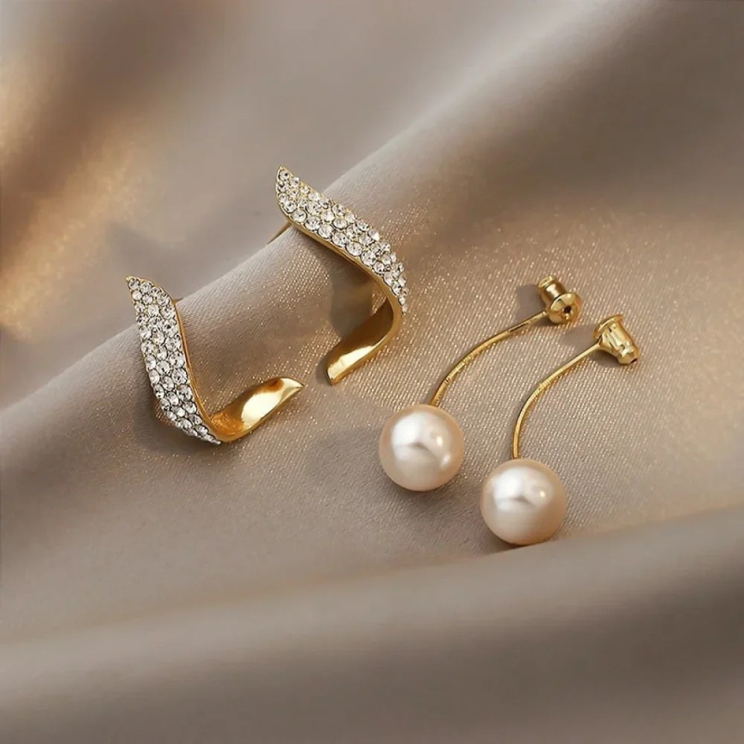 Patrice | Gold Pearl Drop Earrings