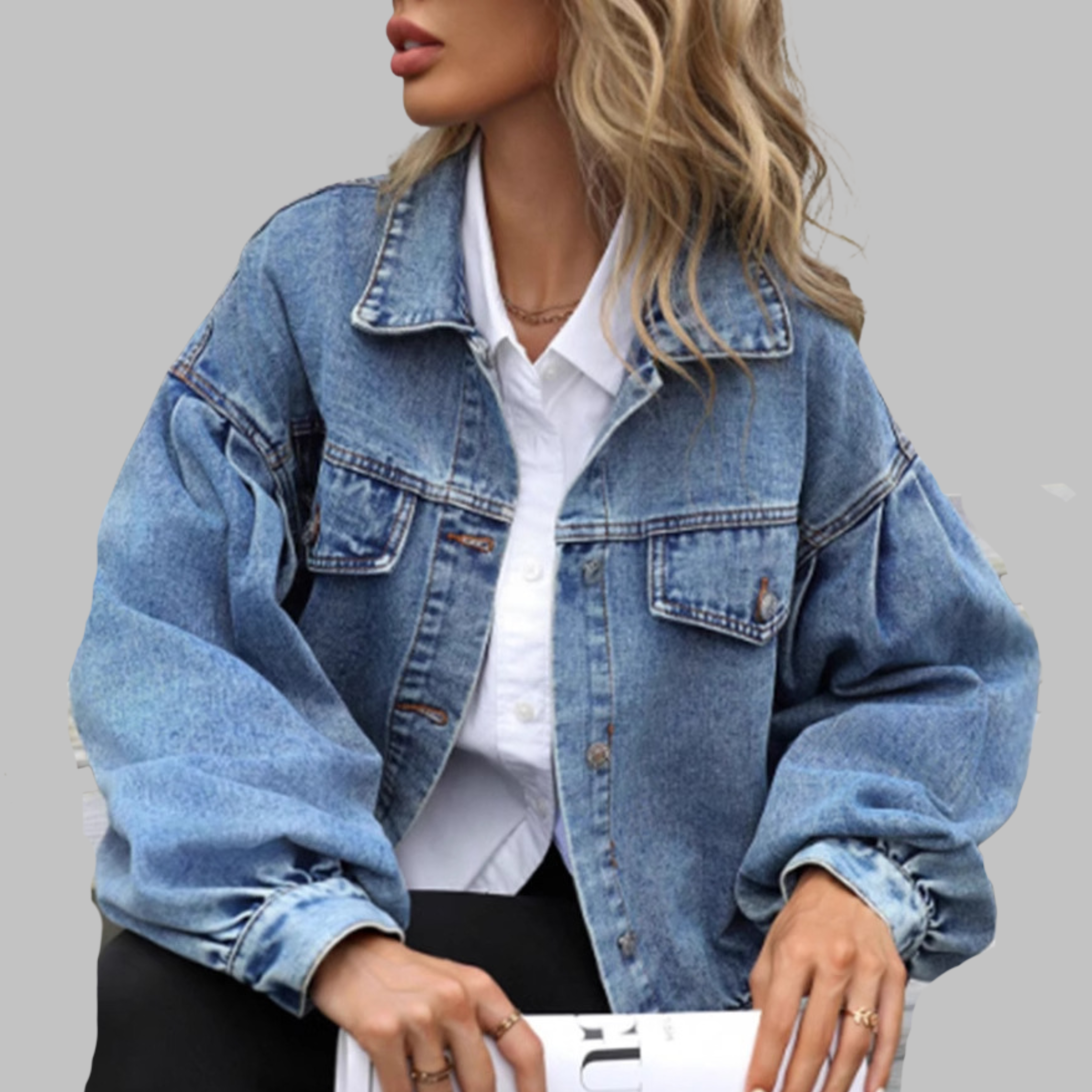 Camille | Long Sleeve Button-Down Jacket