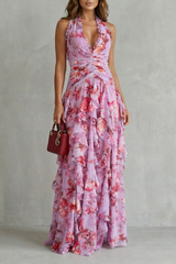 Cali | Cascading Rose Maxi Dress