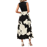 Céleste | Boho Floral Ruffle Midi Dress