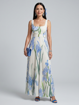 Valeda | Sleeveless Floral Print Midi Dress