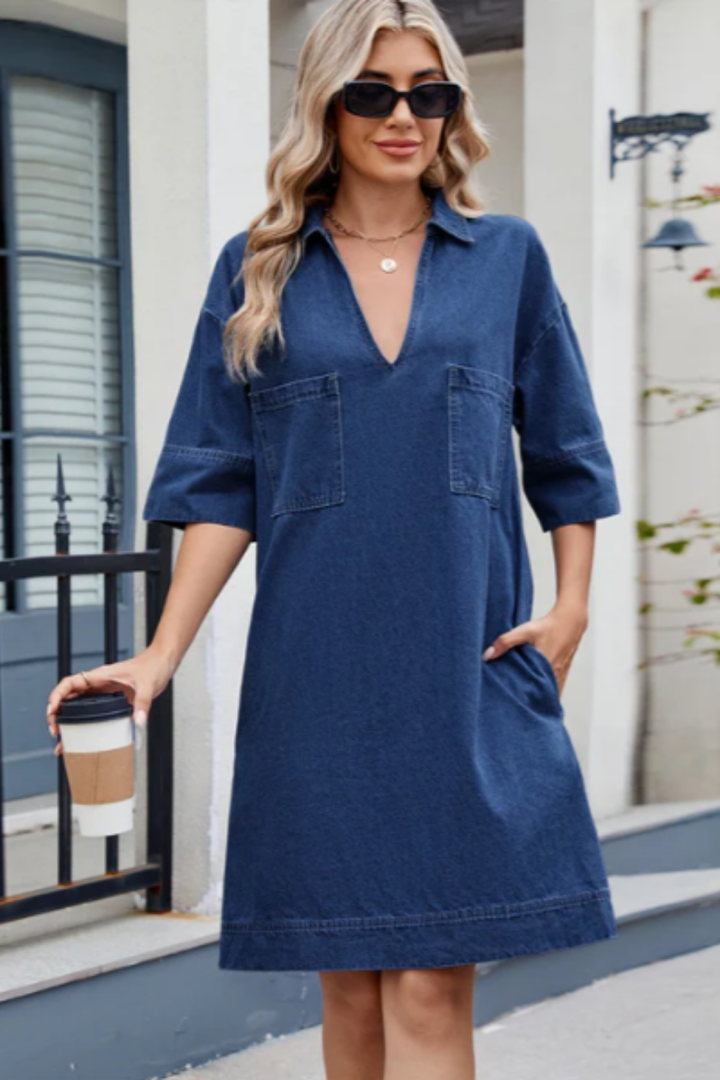Charlene | Relaxed Denim Shirt Dress