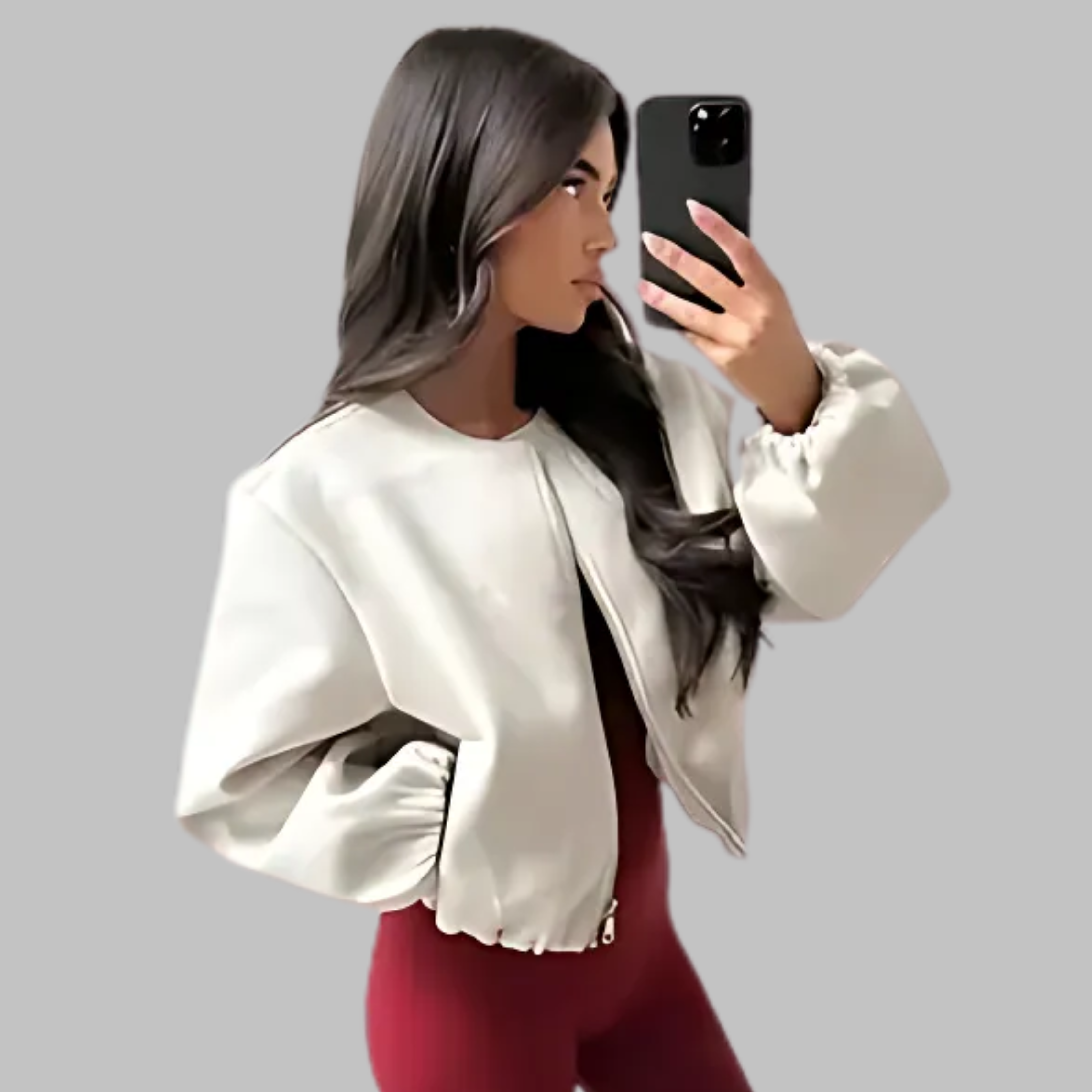 Vivienne | Cropped Zip Jacket Long Sleeve