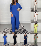 Guadalupe | Casual V-Neck Two-Piece Set