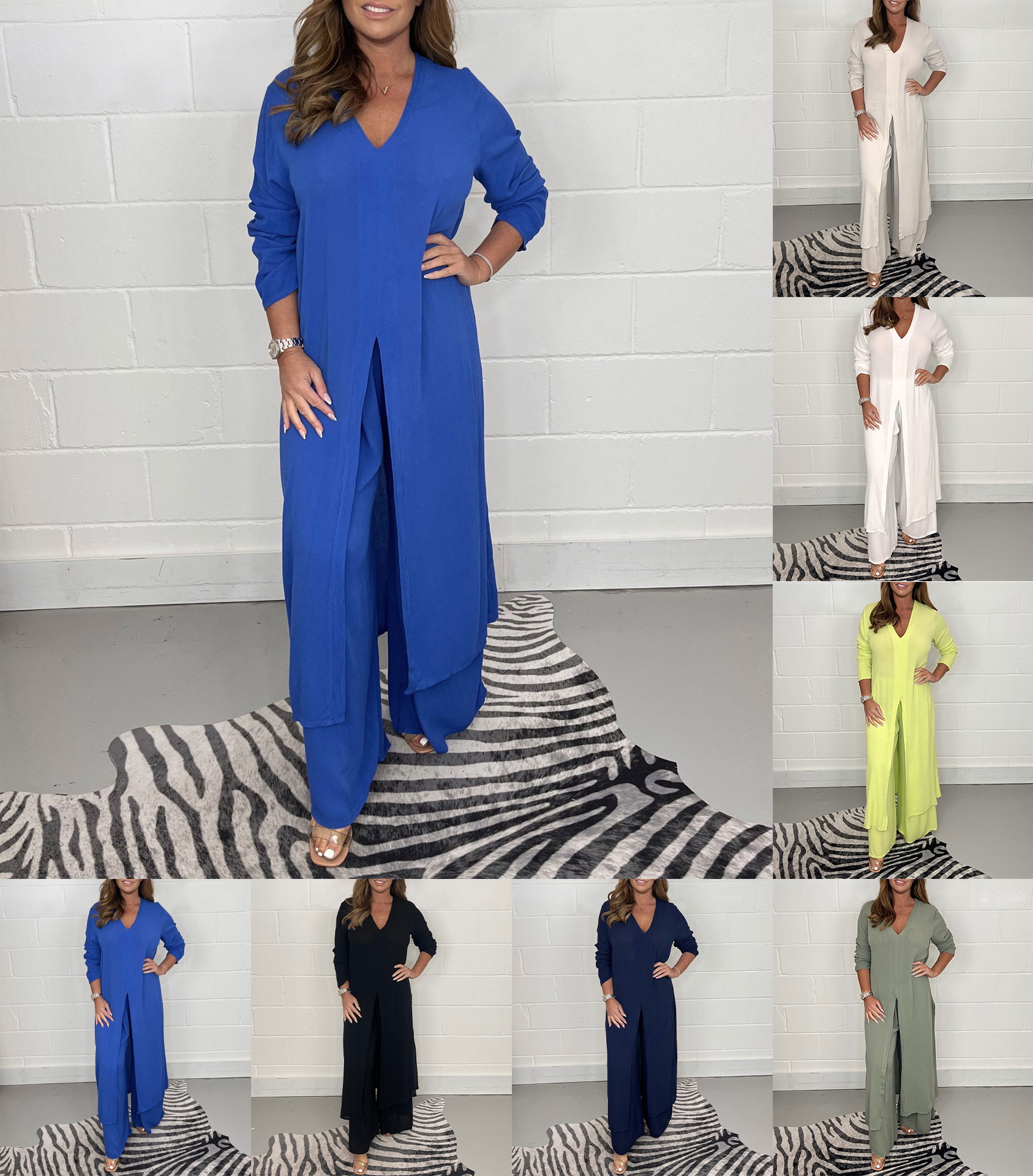 Guadalupe | Casual V-Neck Two-Piece Set
