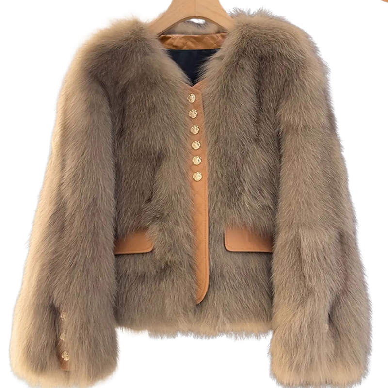Vivienne | Faux Fur Patchwork Cropped Jacket