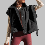 Camille | Cozy Fleece Button-Down Vest