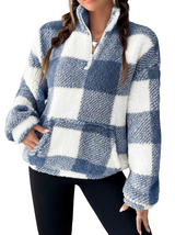 Camille | Plaid Half-Zip Cozy Pullover