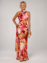 Hassie | Halter Neck Floral Maxi Dress
