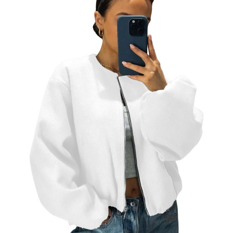 Zara | Minimalist Zip Jacket Relaxed Fit