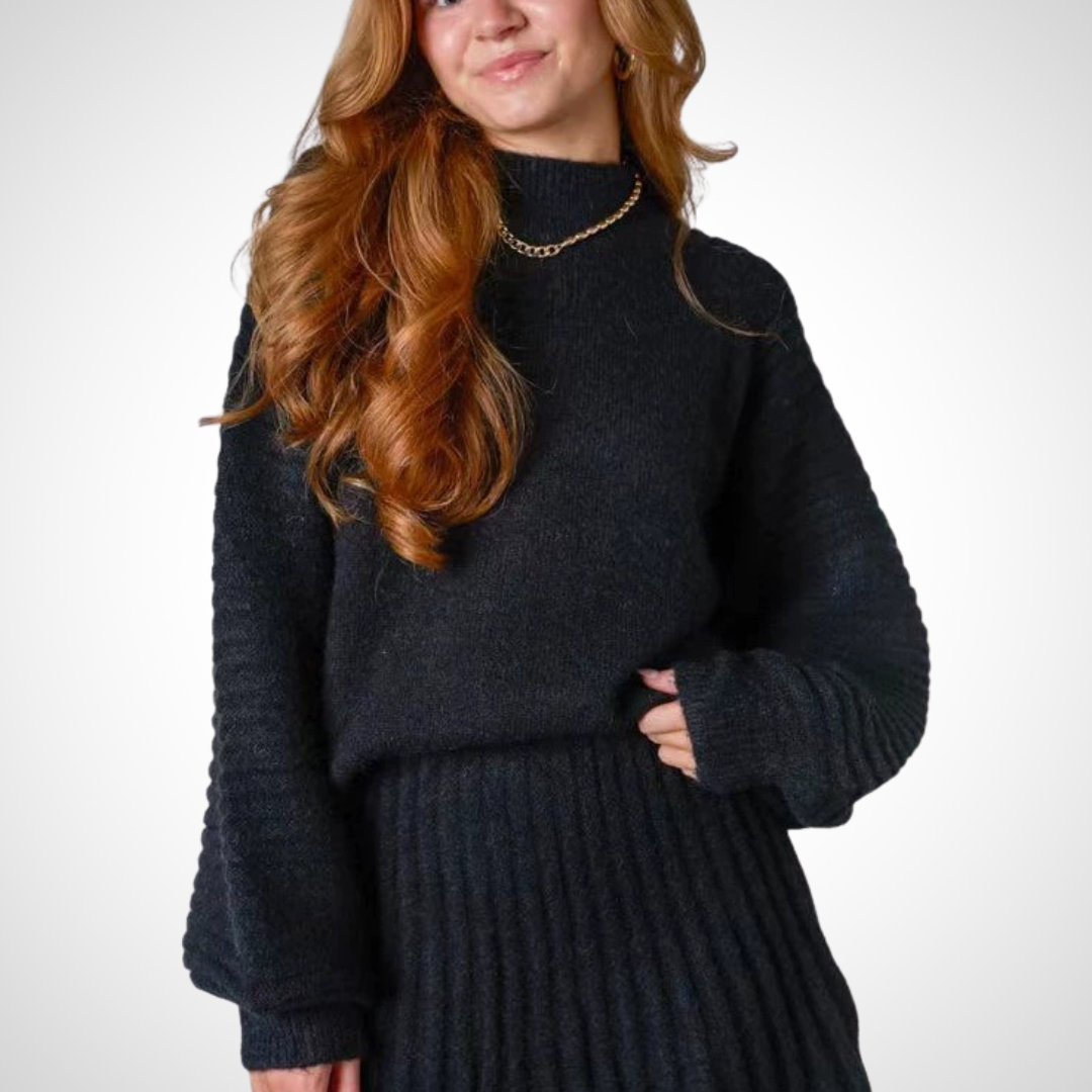 Louisa | Ribbed Knit Two-Piece Fall Set