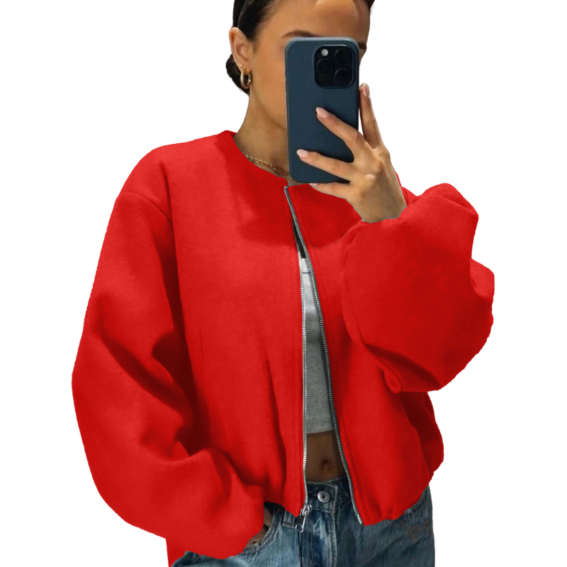 Zara | Minimalist Zip Jacket Relaxed Fit