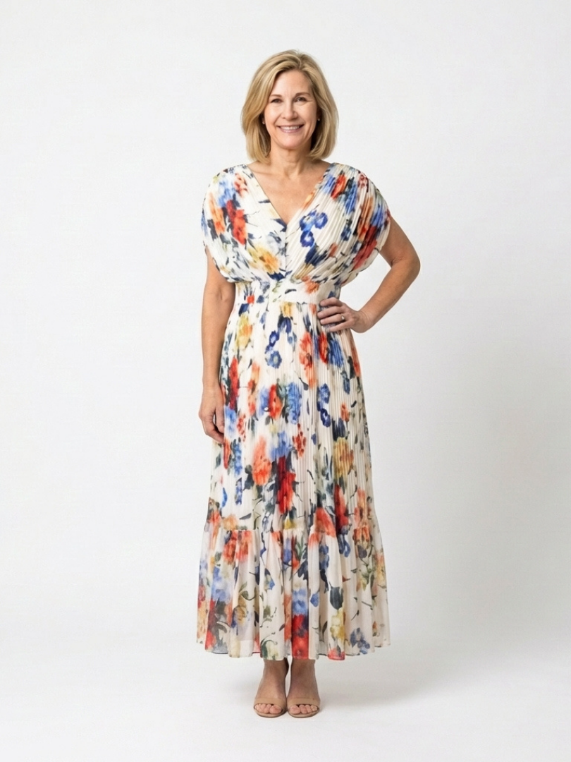 Wendi | Sleeveless Pleated Midi Dress
