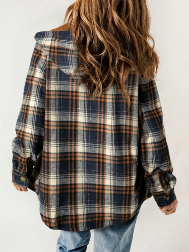 Vivienne | Sherpa-Lined Plaid Hooded Jacket
