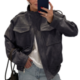 Vivienne | Structured Stand Collar Casual Jacket