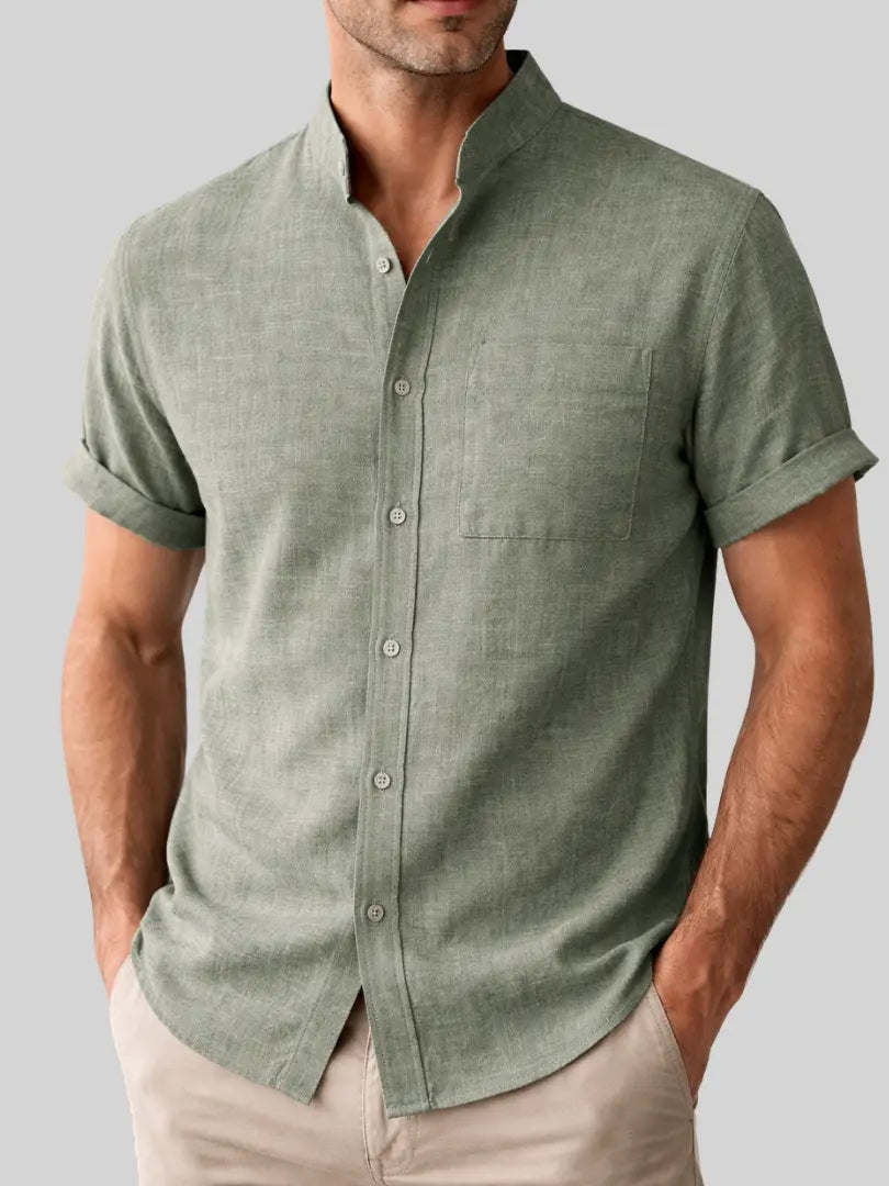 Luis | Mandarin Collar Shirt