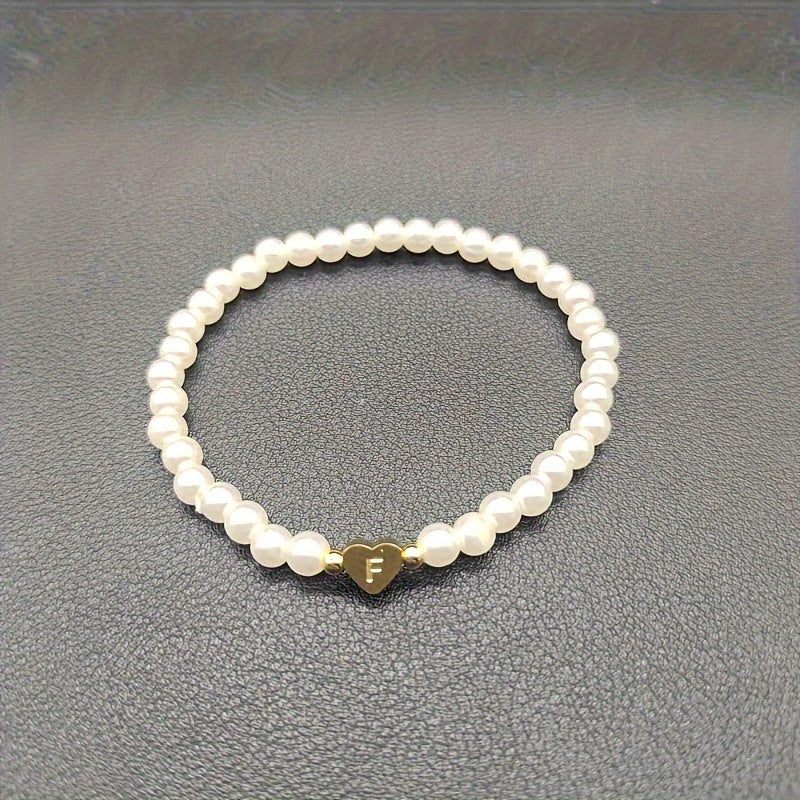 Jocelyn | Initial Heart Charm Bracelet