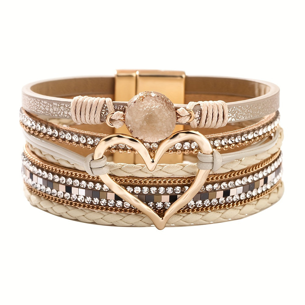 Jennifer | Bohemian Multi-Layer Leather Bracelet