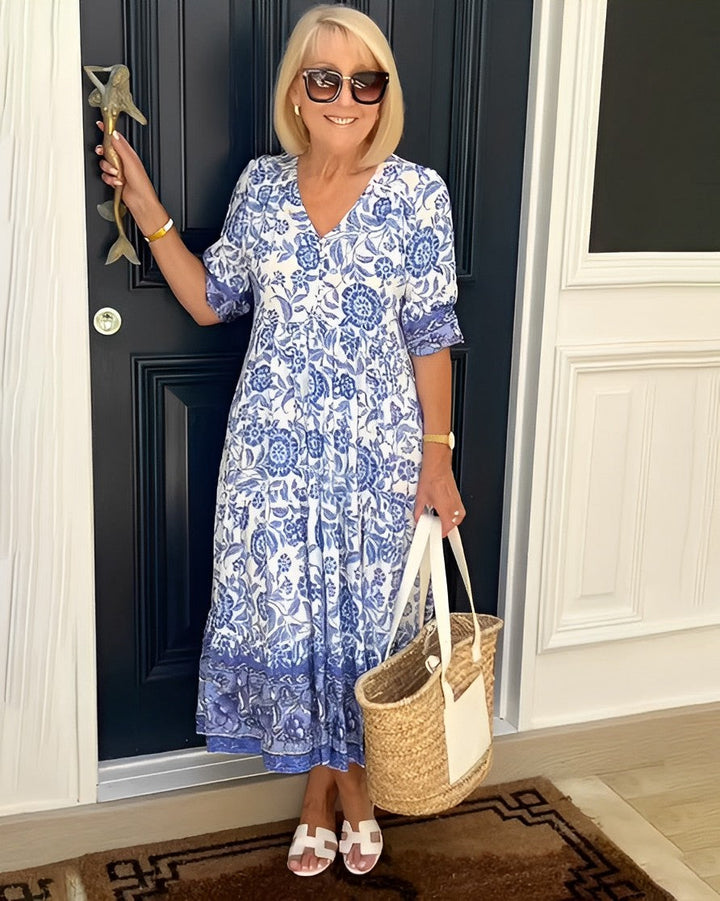 Medina | Floral Wrap Midi Dress
