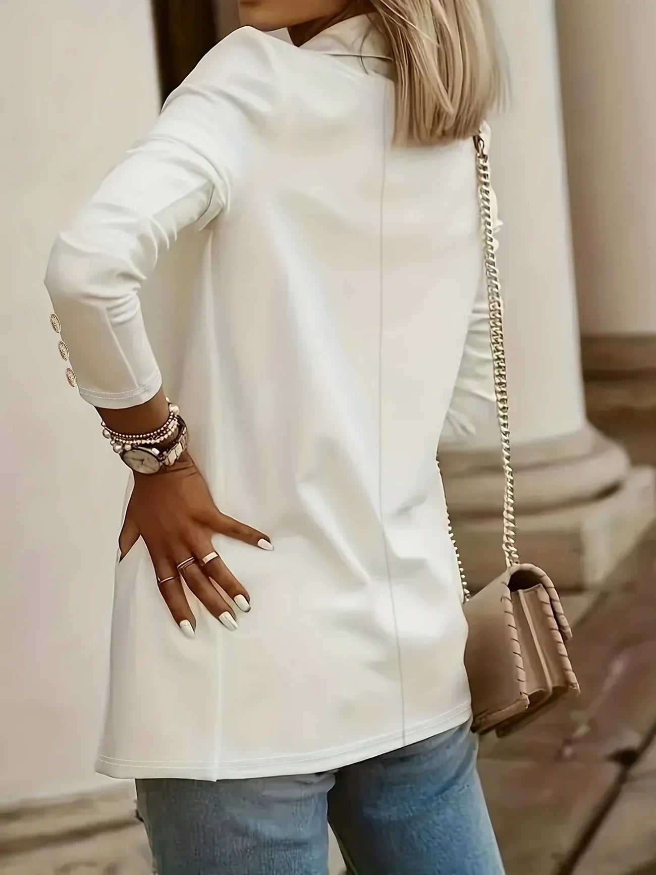 Céleste | Chic Open Front Draped Jacket