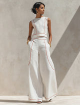 Zola | Linen-Blend Wide-Leg Pants Set