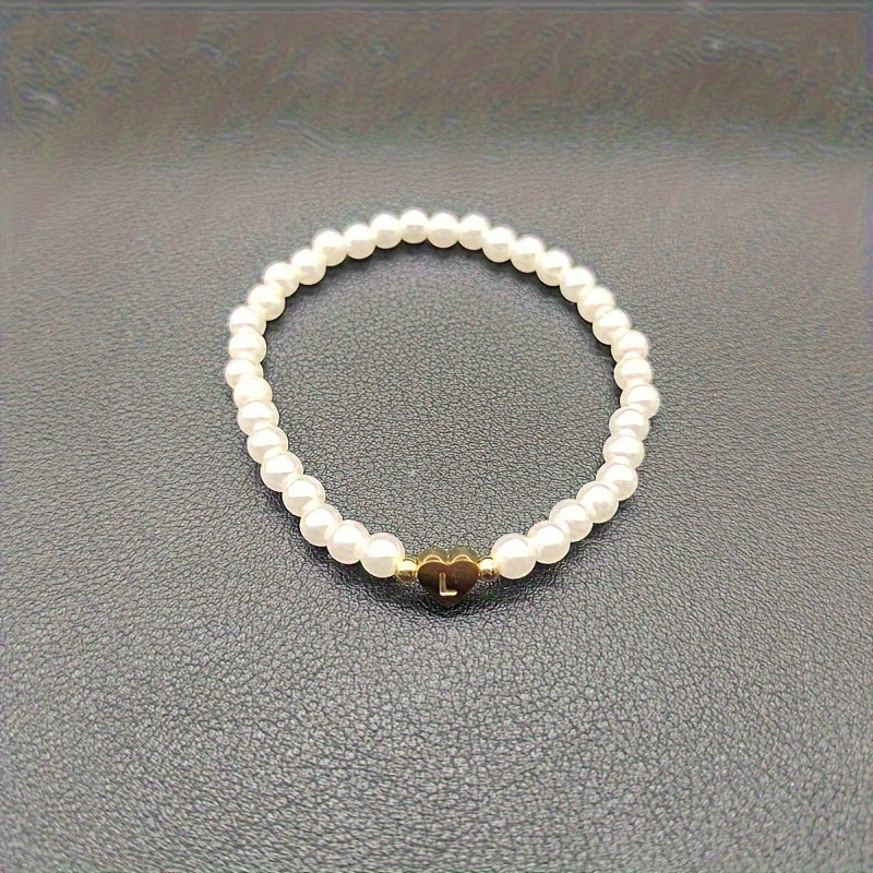 Jocelyn | Initial Heart Charm Bracelet