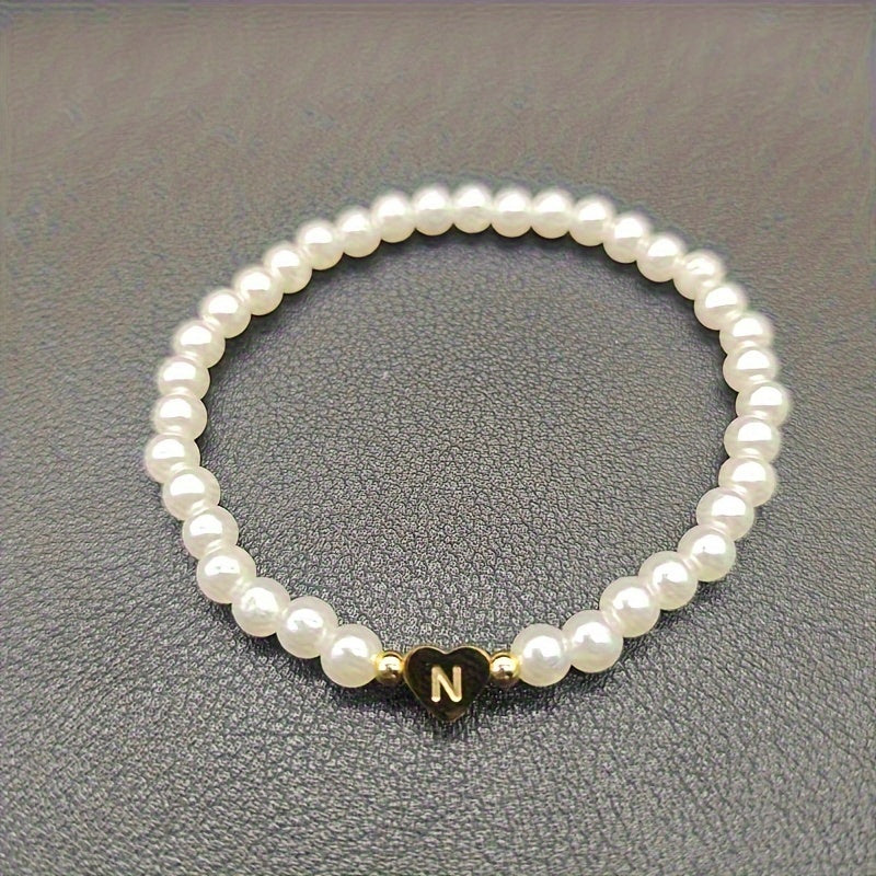 Jocelyn | Initial Heart Charm Bracelet