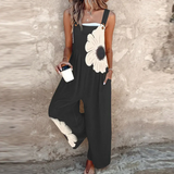 Brunhild | Printed Wide-Leg Overalls