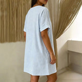 Kaley | Striped Button-Front Shift Dress