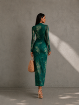 Earline | Floral Mesh Maxi Dress