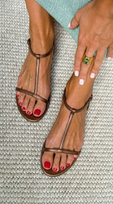 Graci | Golden Strap Sandals
