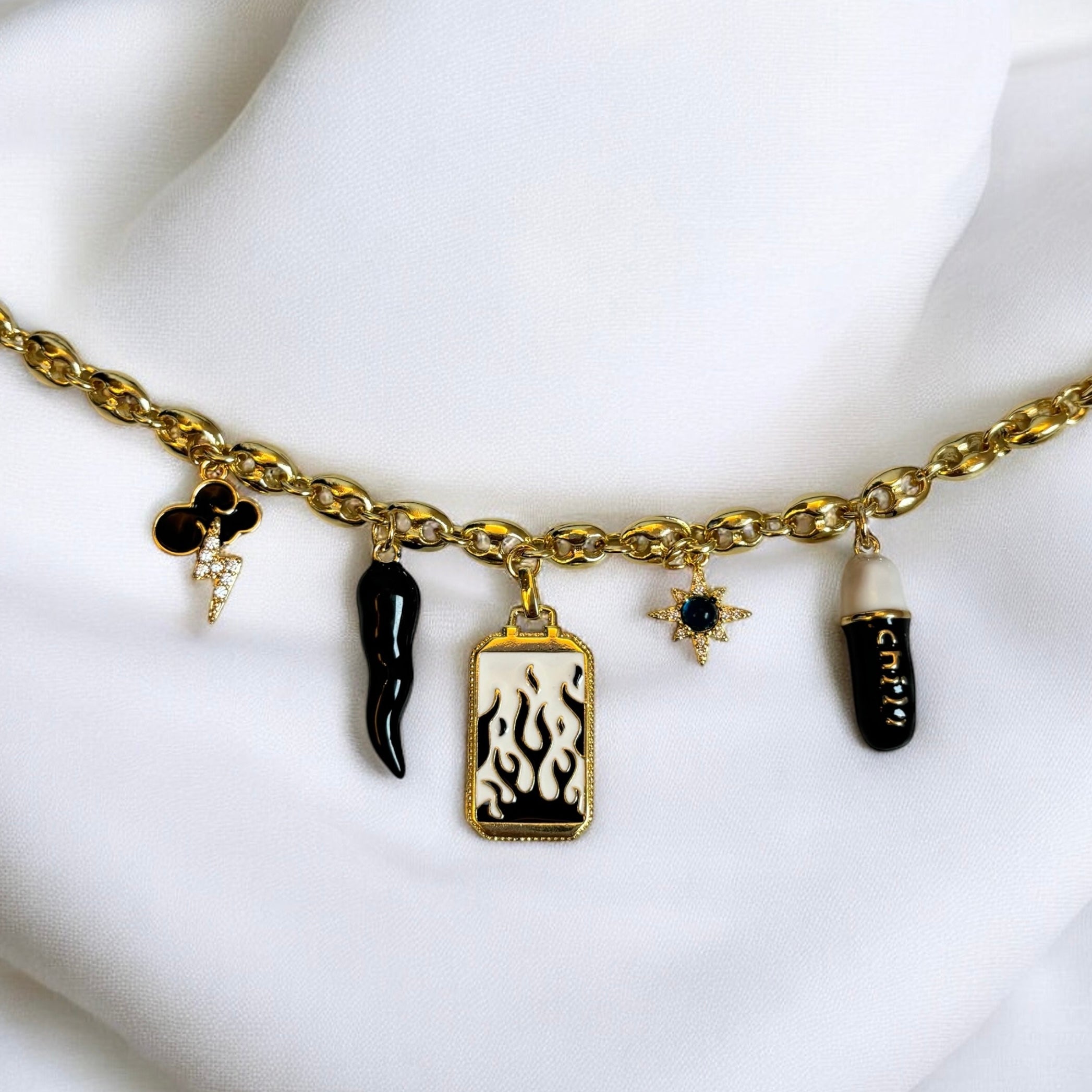 Fabienne | Handmade Gold Charm Necklace
