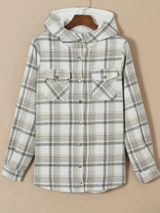 Vivienne | Sherpa-Lined Plaid Hooded Jacket