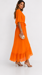 Yolande | Chiffon Wrap Maxi Dress