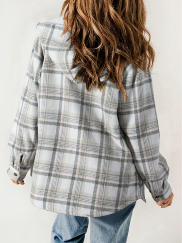 Vivienne | Sherpa-Lined Plaid Hooded Jacket