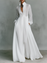 Henley | Flowing Button-Front Maxi Dress