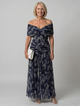 Shania | Off-Shoulder Draped Midi Dress