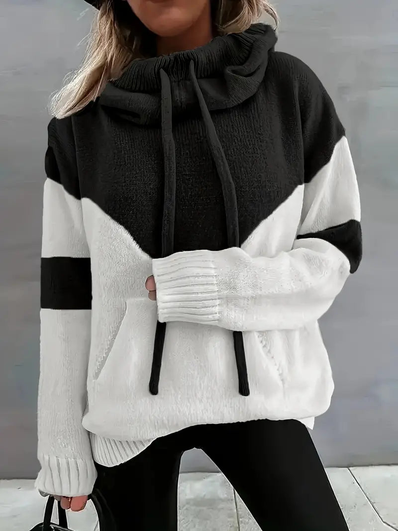Céleste | Dual-Tone Cosy Relaxed Hoodie