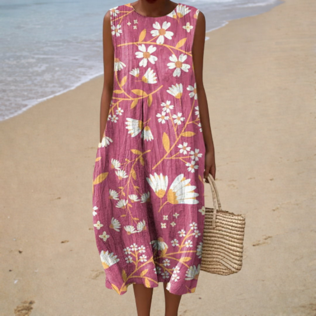 Vreni | Romantic Floral Midi Dress